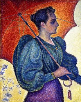 (image for) Handmade oil painting Copy paintings of famous artists Paul Signac's painting,Woman with Parasol, Opus